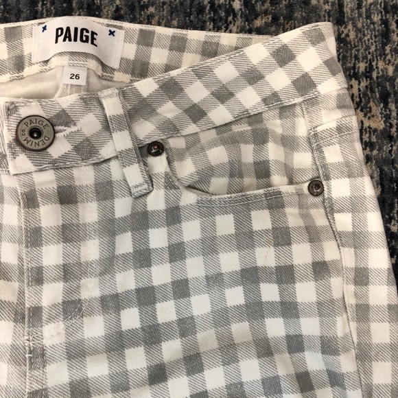 HP! Paige Verdugo Ankle Skinny Jeans Gingham Gray Women’s Size 26 - Picture 5 of 14